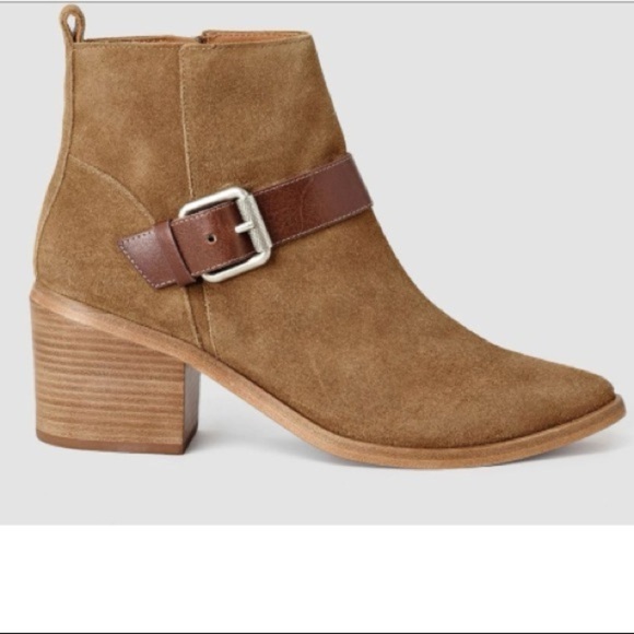 All Saints Shoes - All Saints Tan Suede Jason Boots